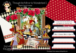 Through the Mirror to Wonderland 1 Shaped 6x6 Card & Envelope Kit