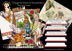 Through the Mirror to Wonderland 4 Shaped 6x6 Card & Envelope Kit