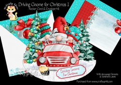 Driving Gnome for Christmas 1 Rocker Card Mini Kit