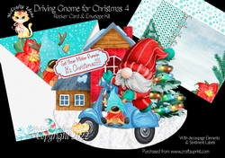 Driving Gnome for Christmas 4 Rocker Card Mini Kit
