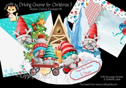 Driving Gnome for Christmas 5 Rocker Card Mini Kit