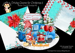 Driving Gnome for Christmas 6 Rocker Card Mini Kit