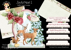 Joyful Noel 1 Shaped 6x6 Card & Envelope Kit