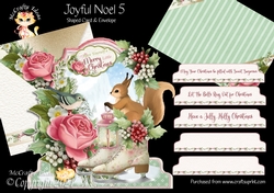 Joyful Noel 5 Shaped 6x6 Card & Envelope Kit