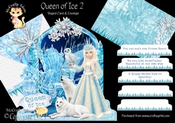 Queen of Ice 2 Shaped 6x6 Card & Envelope Kit