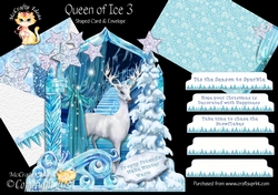 Queen of Ice 3 Shaped 6x6 Card & Envelope Kit