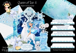 Queen of Ice 4 Shaped 6x6 Card & Envelope Kit