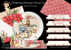 Christmas in Bracken Wood 1A Shaped 6x6 Card & Envelope Kit