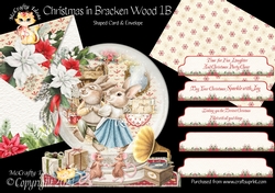 Christmas in Bracken Wood 1B Shaped 6x6 Card & Envelope Kit