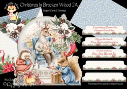 Christmas in Bracken Wood 2A Shaped 6x6 Card & Envelope Kit
