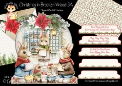 Christmas in Bracken Wood 3A Shaped 6x6 Card & Envelope Kit