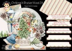 Christmas in Bracken Wood 3B Shaped 6x6 Card & Envelope Kit