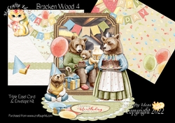 Bracken Wood 4 Triple Easel Card Kit