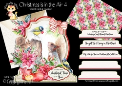 Christmas is in the Air 4 Shaped 6x6 Card & Envelope Kit