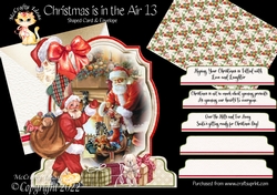 Christmas is in the Air 13 Shaped 6x6 Card & Envelope Kit