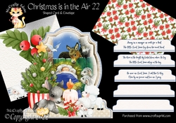 Christmas is in the Air 22 Shaped 6x6 Card & Envelope Kit