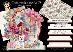 Christmas is in the Air 26 Shaped 6x6 Card & Envelope Kit
