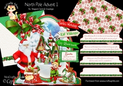 North Pole Advent 1 XL Shaped Card Kit