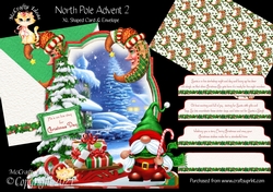North Pole Advent 2 XL Shaped Card Kit
