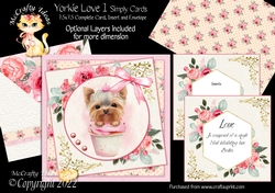 Yorkie Love 1 7.5x7.5 Simply Cards