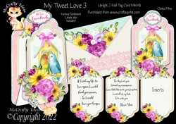 My Tweet Love 3 - Upright Z-fold Tag Card Mini Kit