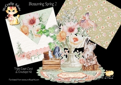 Blossoming Spring 2 Triple Easel Card Kit