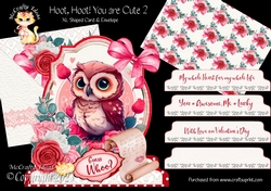 Hoot, Hoot! You are Cute 2 XL Shaped Card Kit