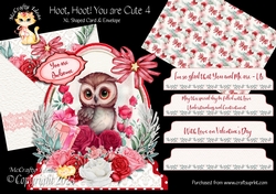 Hoot, Hoot! You are Cute 4 XL Shaped Card Kit