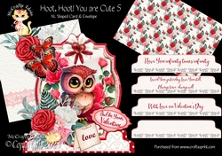 Hoot, Hoot! You are Cute 5 XL Shaped Card Kit