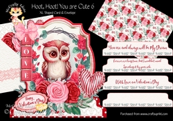 Hoot, Hoot! You are Cute 6 XL Shaped Card Kit