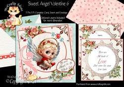 Sweet Angel Valentine 6 7.75x7.75 Simply Cards