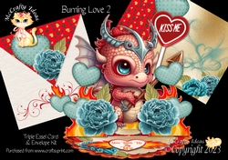 Burning Love 2 Triple Easel Card Kit