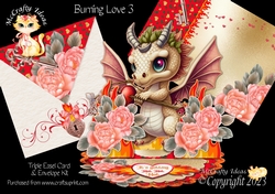 Burning Love 3 Triple Easel Card Kit