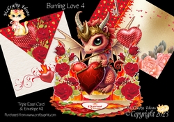 Burning Love 4 Triple Easel Card Kit