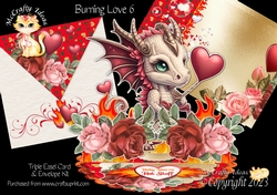 Burning Love 6 Triple Easel Card Kit