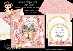 Animal Magnetism 1  7.75x7.75 Simply Cards 