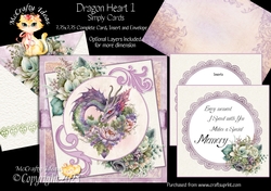 Dragon Heart 1  7.75x7.75 Simply Cards 