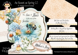 As Sweet As Spring 12 XL Shaped Card Kit