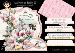 As Sweet As Spring 15 XL Shaped Card Kit