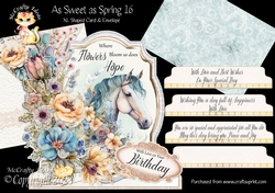 As Sweet As Spring 16 XL Shaped Card Kit