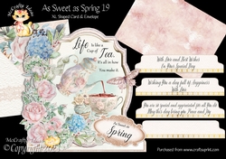As Sweet As Spring 19 XL Shaped Card Kit