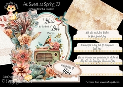 As Sweet As Spring 20 XL Shaped Card Kit