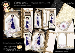 Glam it Up 3 Simply Cards & Bookmark Mini Kit