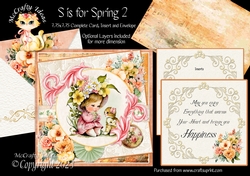 S is for Spring 2 7.75x7.75 Simply Cards