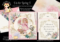 S is for Spring 5  7.75x7.75 Simply Cards 