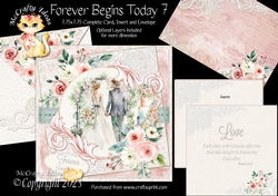 Forever Begins Today 7  7.75x7.75 Simply Cards 