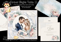 Forever Begins Today 11  7.75x7.75 Simply Cards 