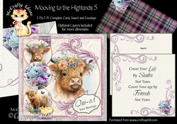 Mooving to the Highlands 5 7.75x7.75 Simply Cards