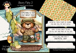 Beary Fishy 3 XL Shaped Card Kit