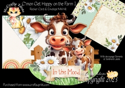 Cmon Get Happy on the Farm 1 1 Rocker Card